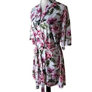 Show Me Your Mumu Floral Kimono Robe O/S Pink Peony Bridal Boudoir